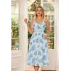 image:imageScarlet Darkness Summer Dresses for Women 2026 Floral Corset Dress Long Milkmaid Dress with PocketPastel Blue Blooms