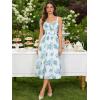 image:imageScarlet Darkness Summer Dresses for Women 2026 Floral Corset Dress Long Milkmaid Dress with PocketPastel Blue Blooms