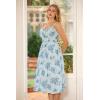 image:imageScarlet Darkness Summer Dresses for Women 2026 Floral Corset Dress Long Milkmaid Dress with PocketPastel Blue Blooms