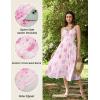 image:imageScarlet Darkness Summer Dresses for Women 2026 Floral Corset Dress Long Milkmaid Dress with PocketPink