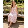 image:imageScarlet Darkness Summer Dresses for Women 2026 Floral Corset Dress Long Milkmaid Dress with PocketPink Roses