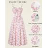 image:imageScarlet Darkness Summer Dresses for Women 2026 Floral Corset Dress Long Milkmaid Dress with PocketPink Roses
