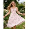 image:imageScarlet Darkness Summer Dresses for Women 2026 Floral Corset Dress Long Milkmaid Dress with PocketPink Roses