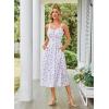 image:imageScarlet Darkness Summer Dresses for Women 2026 Floral Corset Dress Long Milkmaid Dress with PocketPurple