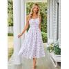 image:imageScarlet Darkness Summer Dresses for Women 2026 Floral Corset Dress Long Milkmaid Dress with PocketPurple