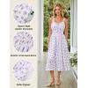 image:imageScarlet Darkness Summer Dresses for Women 2026 Floral Corset Dress Long Milkmaid Dress with PocketPurple