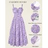 image:imageScarlet Darkness Summer Dresses for Women 2026 Floral Corset Dress Long Milkmaid Dress with PocketPurple White Floral