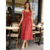 image:imageScarlet Darkness Summer Dresses for Women 2026 Floral Corset Dress Long Milkmaid Dress with PocketRed Floral