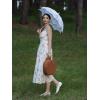 image:imageScarlet Darkness Summer Dresses for Women 2026 Floral Corset Dress Long Milkmaid Dress with PocketWhite Orange Floral