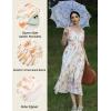 image:imageScarlet Darkness Summer Dresses for Women 2026 Floral Corset Dress Long Milkmaid Dress with PocketWhite Orange Floral