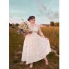 image:imageScarlet Darkness Summer Dresses for Women 2026 Floral Corset Dress Long Milkmaid Dress with PocketWhite Pink Floral