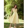 image:imageScarlet Darkness Summer Dresses for Women 2026 Floral Corset Dress Long Milkmaid Dress with PocketYellow