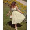 image:imageScarlet Darkness Summer Dresses for Women 2026 Floral Corset Dress Long Milkmaid Dress with PocketYellow