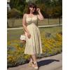 image:imageScarlet Darkness Summer Dresses for Women 2026 Floral Corset Dress Long Milkmaid Dress with PocketYellow