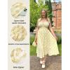 image:imageScarlet Darkness Summer Dresses for Women 2026 Floral Corset Dress Long Milkmaid Dress with PocketYellow