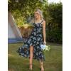 image:imageScarlet Darkness Summer Dresses for Women 2026 Floral Corset Wedding Guest Dress Ruffle Maxi Dress with PocketsBlack Blue Floral