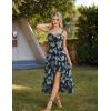 image:imageScarlet Darkness Summer Dresses for Women 2026 Floral Corset Wedding Guest Dress Ruffle Maxi Dress with PocketsBlack Blue Floral