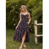 image:imageScarlet Darkness Summer Dresses for Women 2026 Floral Corset Wedding Guest Dress Ruffle Maxi Dress with PocketsBlack Pink Floral