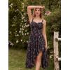 image:imageScarlet Darkness Summer Dresses for Women 2026 Floral Corset Wedding Guest Dress Ruffle Maxi Dress with PocketsBlack Pink Floral
