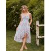 image:imageScarlet Darkness Summer Dresses for Women 2026 Floral Corset Wedding Guest Dress Ruffle Maxi Dress with PocketsBlue Pink Floral