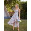image:imageScarlet Darkness Summer Dresses for Women 2026 Floral Corset Wedding Guest Dress Ruffle Maxi Dress with PocketsBlue Pink Floral