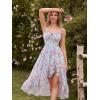 image:imageScarlet Darkness Summer Dresses for Women 2026 Floral Corset Wedding Guest Dress Ruffle Maxi Dress with PocketsBlue Pink Floral