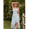 image:imageScarlet Darkness Summer Dresses for Women 2026 Floral Corset Wedding Guest Dress Ruffle Maxi Dress with PocketsBlue White Floral