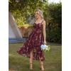 image:imageScarlet Darkness Summer Dresses for Women 2026 Floral Corset Wedding Guest Dress Ruffle Maxi Dress with PocketsBurgundy Floral