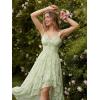 image:imageScarlet Darkness Summer Dresses for Women 2026 Floral Corset Wedding Guest Dress Ruffle Maxi Dress with PocketsGreen Floral