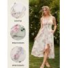 image:imageScarlet Darkness Summer Dresses for Women 2026 Floral Corset Wedding Guest Dress Ruffle Maxi Dress with PocketsGreen Pink Floral