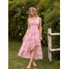image:imageScarlet Darkness Summer Dresses for Women 2026 Floral Corset Wedding Guest Dress Ruffle Maxi Dress with PocketsPink Floral