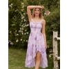 image:imageScarlet Darkness Summer Dresses for Women 2026 Floral Corset Wedding Guest Dress Ruffle Maxi Dress with PocketsPurple Floral