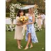 image:imageScarlet Darkness Summer Dresses for Women 2026 Floral Corset Wedding Guest Dress Ruffle Maxi Dress with PocketsWhite Blue Floral