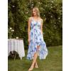 image:imageScarlet Darkness Summer Dresses for Women 2026 Floral Corset Wedding Guest Dress Ruffle Maxi Dress with PocketsWhite Blue Floral