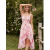 image:imageScarlet Darkness Summer Dresses for Women 2026 Floral Corset Wedding Guest Dress Ruffle Maxi Dress with PocketsWhite Pink Floral
