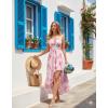 image:imageScarlet Darkness Summer Dresses for Women 2026 Floral Corset Wedding Guest Dress Ruffle Maxi Dress with PocketsWhite Pink Floral