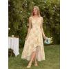 image:imageScarlet Darkness Summer Dresses for Women 2026 Floral Corset Wedding Guest Dress Ruffle Maxi Dress with PocketsYellow Floral