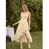 image:imageScarlet Darkness Summer Dresses for Women 2026 Floral Corset Wedding Guest Dress Ruffle Maxi Dress with PocketsYellow Floral