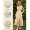 image:imageScarlet Darkness Summer Dresses for Women 2026 Floral Corset Wedding Guest Dress Ruffle Maxi Dress with PocketsYellow Floral