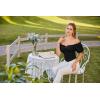 image:imageScarlet Darkness Vintage Corset Tops for Women Renaissance Blouse Off Shoulder Puff Sleeves TopBlack