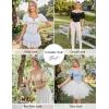image:imageScarlet Darkness Vintage Corset Tops for Women Renaissance Blouse Off Shoulder Puff Sleeves TopBlue