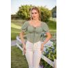 image:imageScarlet Darkness Vintage Corset Tops for Women Renaissance Blouse Off Shoulder Puff Sleeves TopGreen Bay
