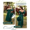 image:imageScarlet Darkness Women Off Shoulder Corset Dress Sweetheart Fishboned Puff Sleeve Renaissance DressGreen