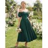 image:imageScarlet Darkness Women Off Shoulder Corset Dress Sweetheart Fishboned Puff Sleeve Renaissance DressGreen