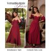 image:imageScarlet Darkness Women Off Shoulder Corset Dress Sweetheart Fishboned Puff Sleeve Renaissance DressRed