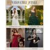 image:imageScarlet Darkness Women Off Shoulder Corset Dress Sweetheart Fishboned Puff Sleeve Renaissance DressRed