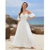 image:imageScarlet Darkness Women Off Shoulder Corset Dress Sweetheart Fishboned Puff Sleeve Renaissance DressWhite
