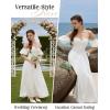 image:imageScarlet Darkness Women Off Shoulder Corset Dress Sweetheart Fishboned Puff Sleeve Renaissance DressWhite