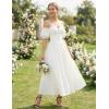 image:imageScarlet Darkness Women Off Shoulder Corset Dress Sweetheart Fishboned Puff Sleeve Renaissance DressWhite