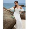 image:imageScarlet Darkness Women Off Shoulder Corset Dress Sweetheart Fishboned Puff Sleeve Renaissance DressWhite